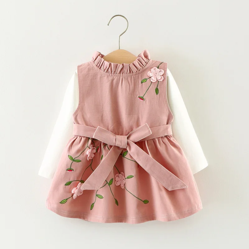 Vestido princesse avec fleurs pour fillette – Ceremonie et bapteme elegante