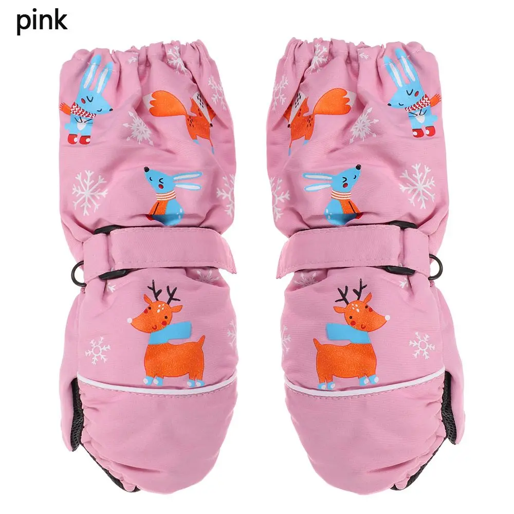 Guantes de invierno impermeables para niños – Estampado ciervo y conejo - imagen 2
