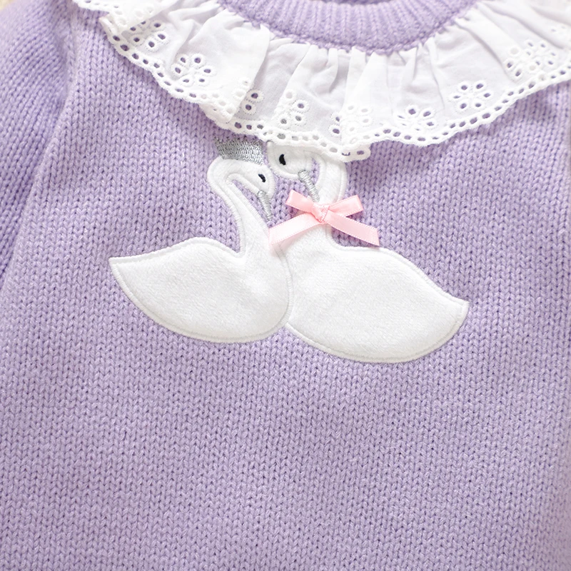 Mono bebé de punto para niña con diseño ganso y manga larga - imagen 4