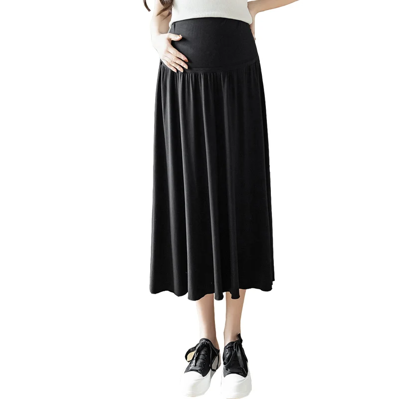 Falda de maternidad suave con cintura elástica – Ropa de embarazo - imagen 2