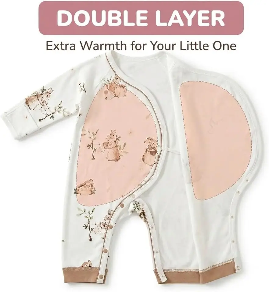Pijama de algodón orgánico sin pies, manga larga unisex - imagen 5