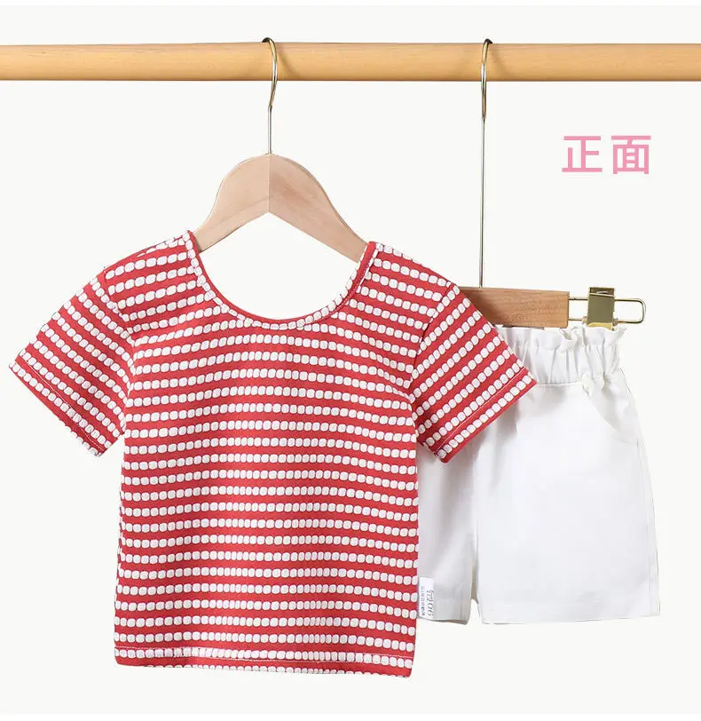 Camisa vintage de rayas para niñas con lazo y espalda descubierta - imagen 5