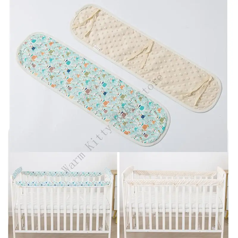 Parachoques acolchados de algodón suave para cuna – Protectores - imagen 5