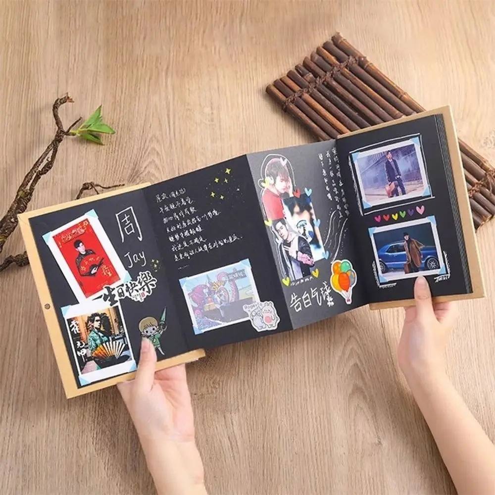 Álbum de fotos acordeón para bebé en papel kraft – Libro recuerdos