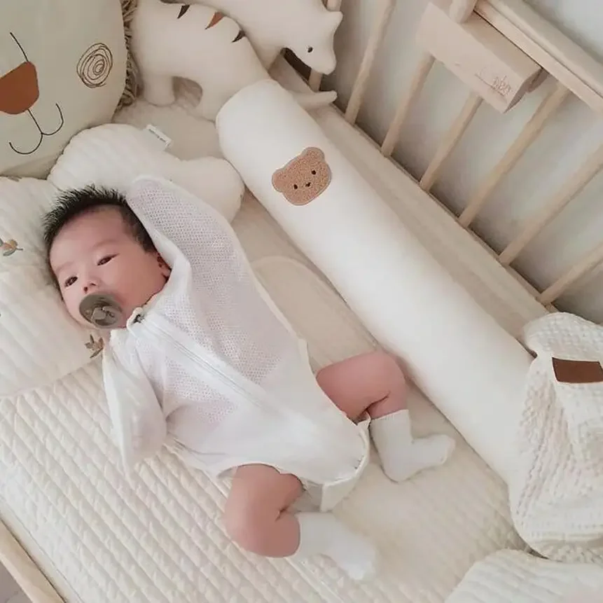 Protector de cuna acolchado cilíndrico coreano para recién nacido - imagen 4