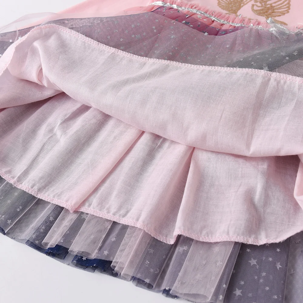 DXTON Vestido unicornio infantil de manga larga - estilo princesa - imagen 4