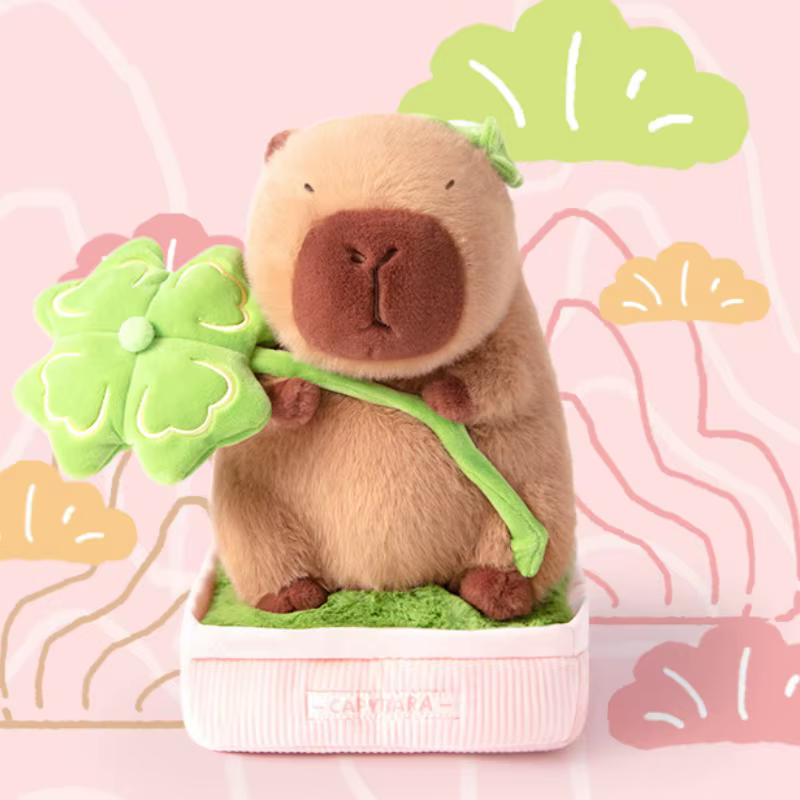 Peluche capibara planta con almohada decorativa para relajación - imagen 2