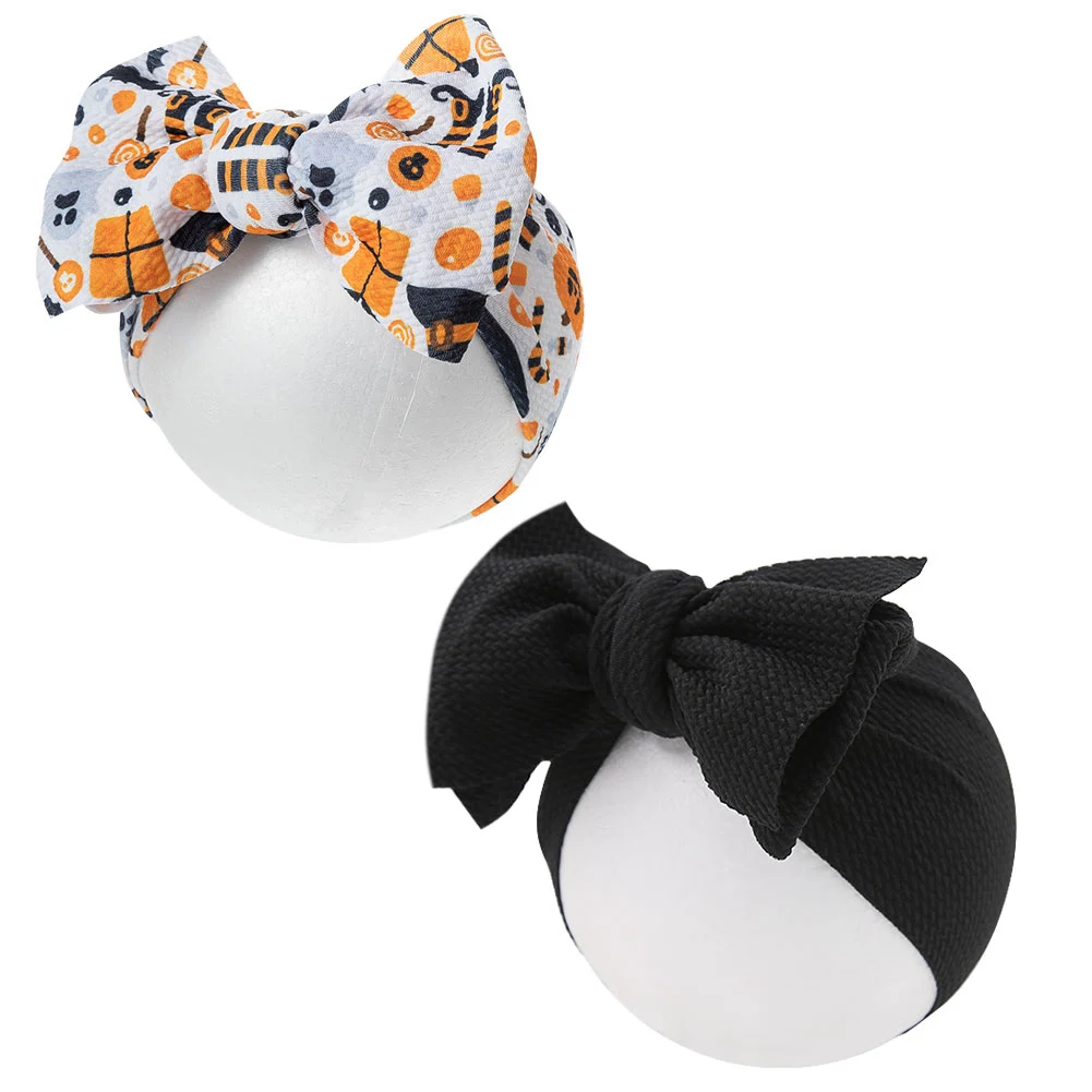 Diademas Halloween para bebé – Estampado fantasma con lazo