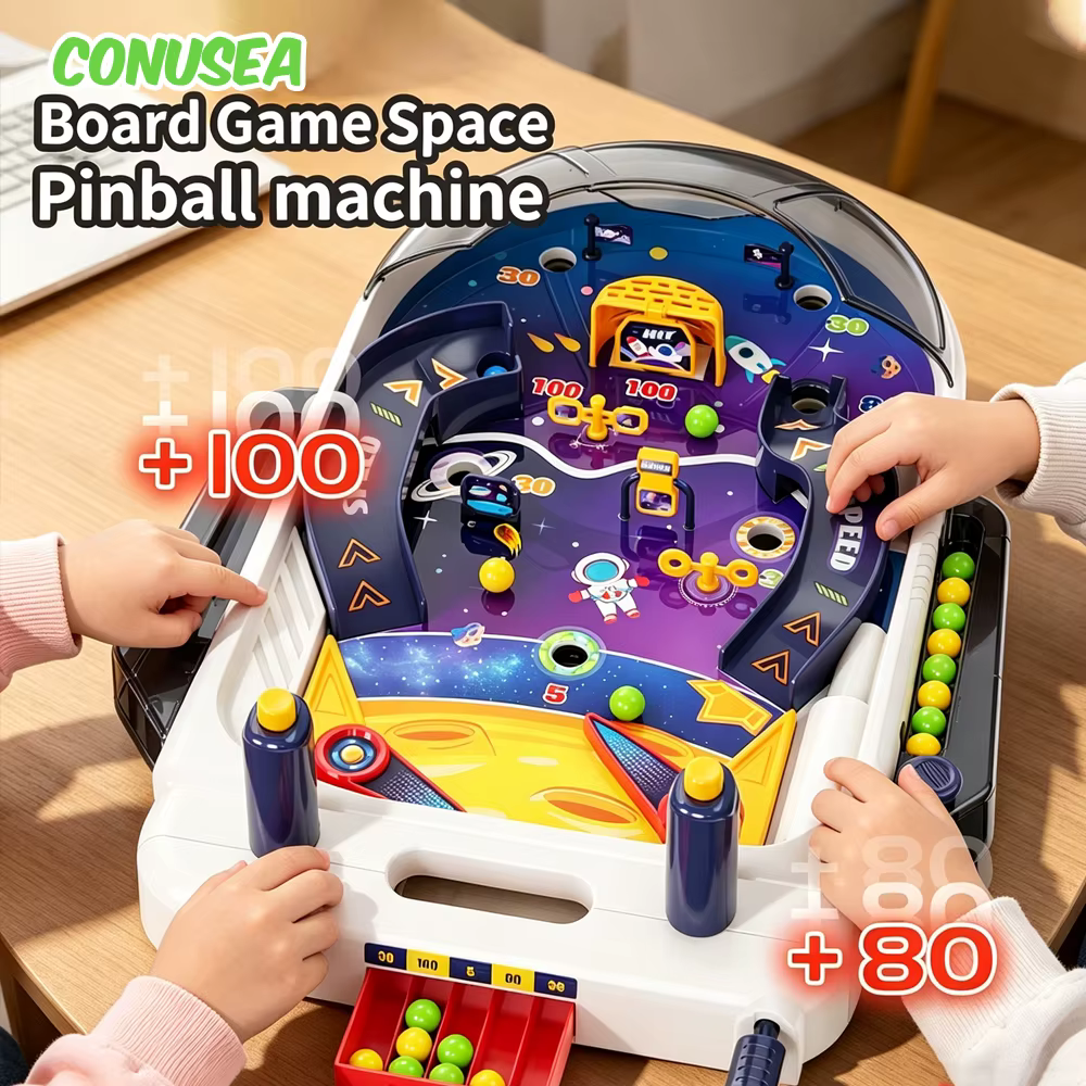 Pinball espacial para niños – juego de mesa interactivo interior