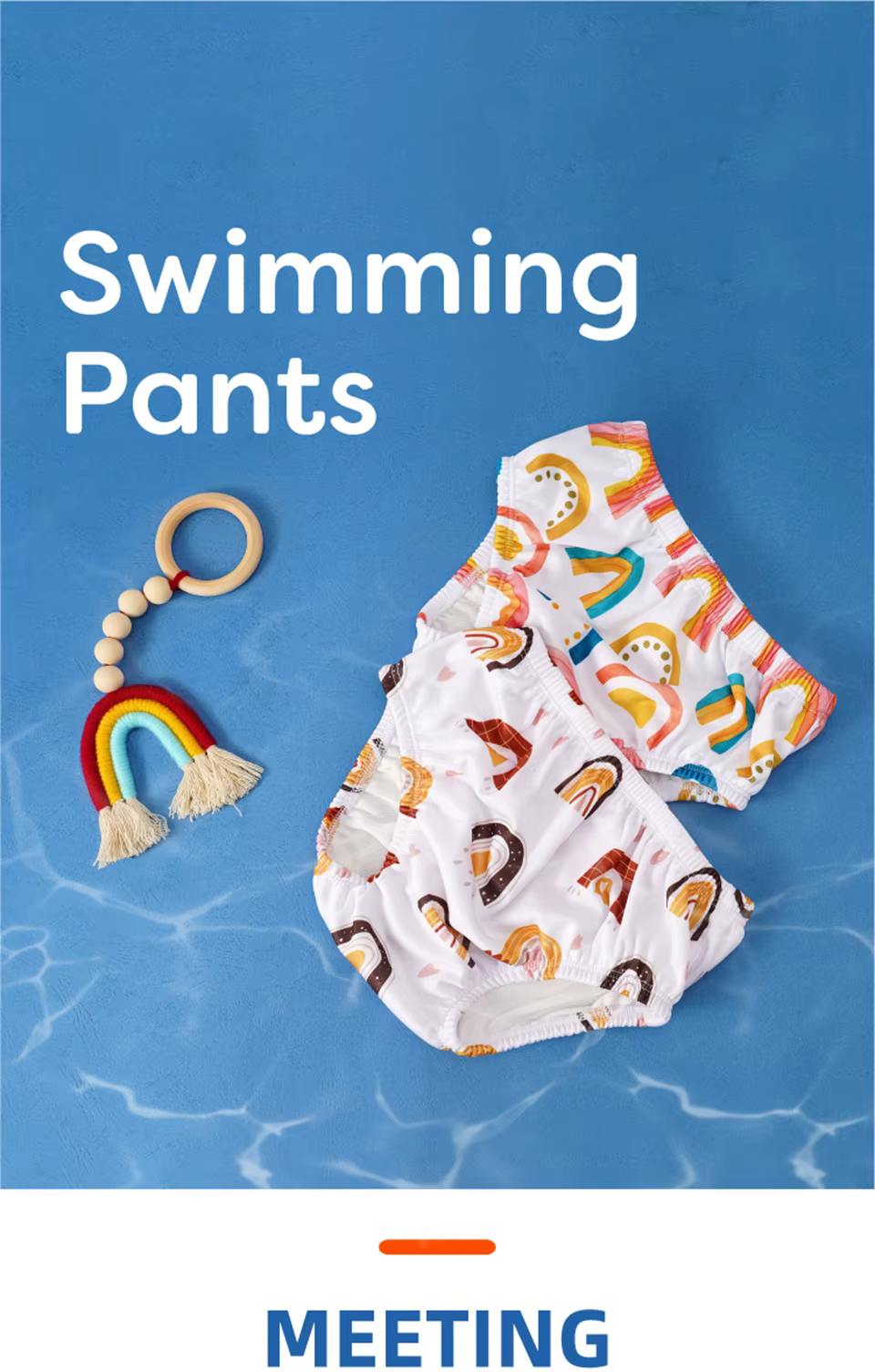 Pañales de natación Elinfant con estampado de moda