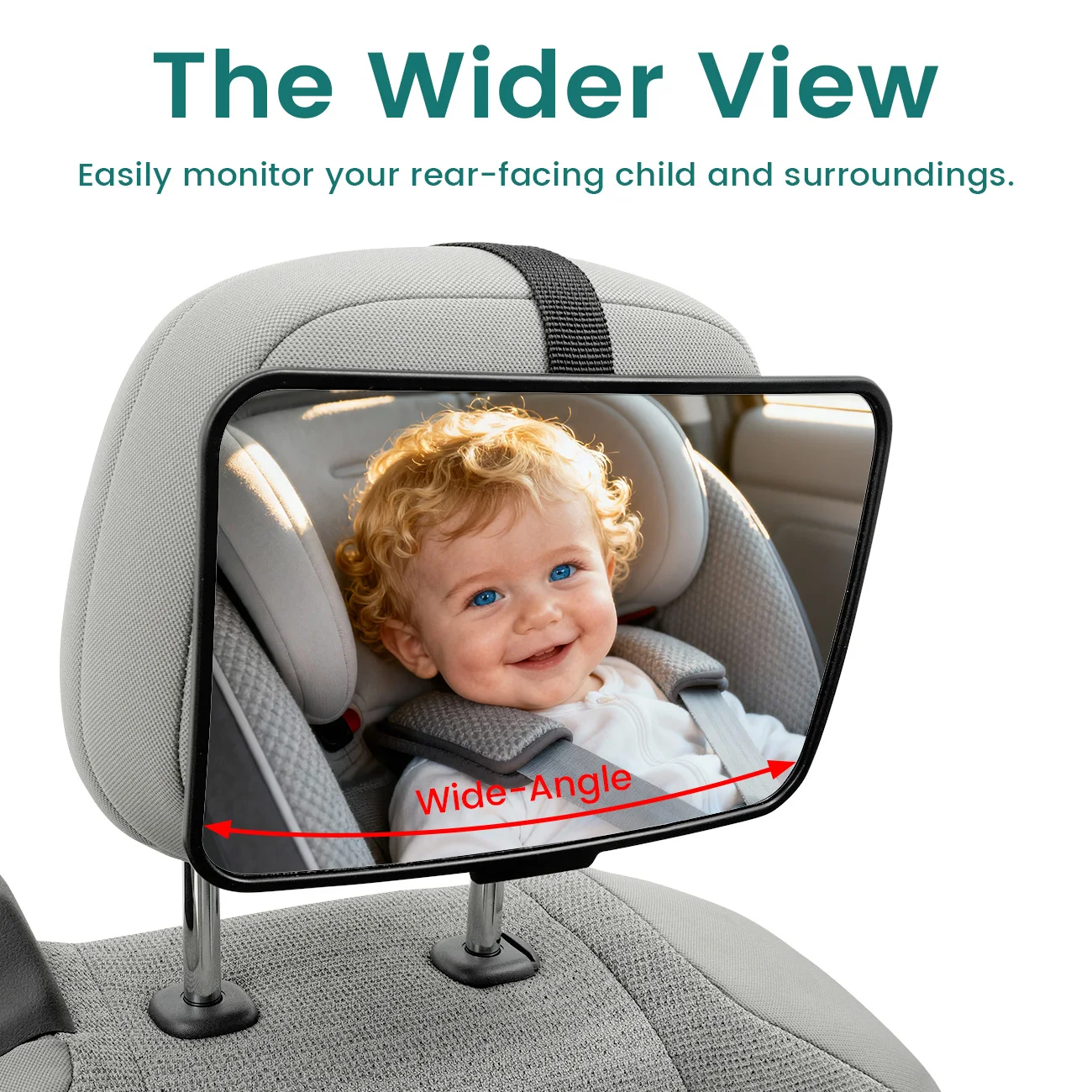 Espejo retrovisor infantil antivuelco para coche con hebilla rápida - imagen 5