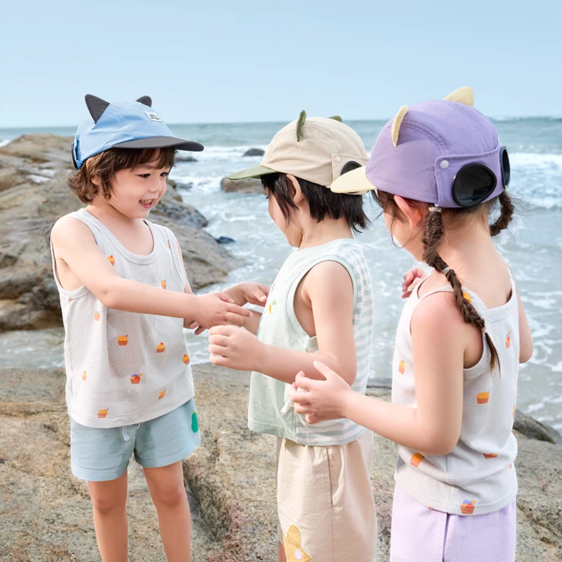 Gorra béisbol infantil con orejas de gato 3D y protección UV - imagen 5