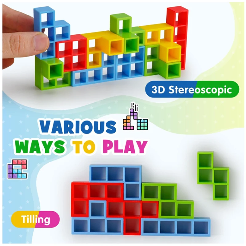 Juego de equilibrio 3D Tetris apilable para niños puzzle - imagen 3