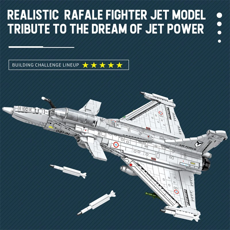 Set de construcción Rafale – avión militar infantil para montar - imagen 5