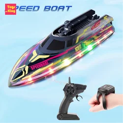 Barco RC impermeable acrobático de alta velocidad con luces