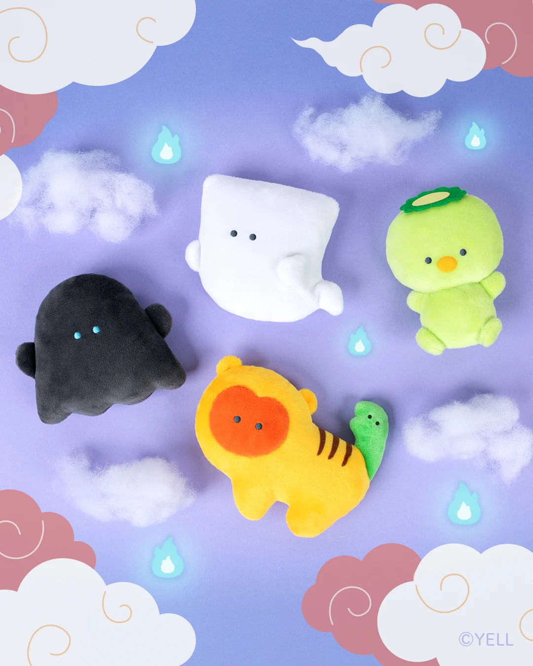 Colgante de peluche estilo tierno con gato y paraguas para niños - imagen 5