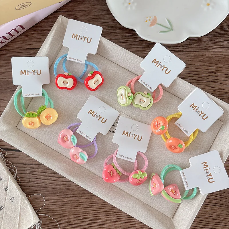 Diademas elásticas de frutas para niña – Cabello trenzado verano - imagen 4