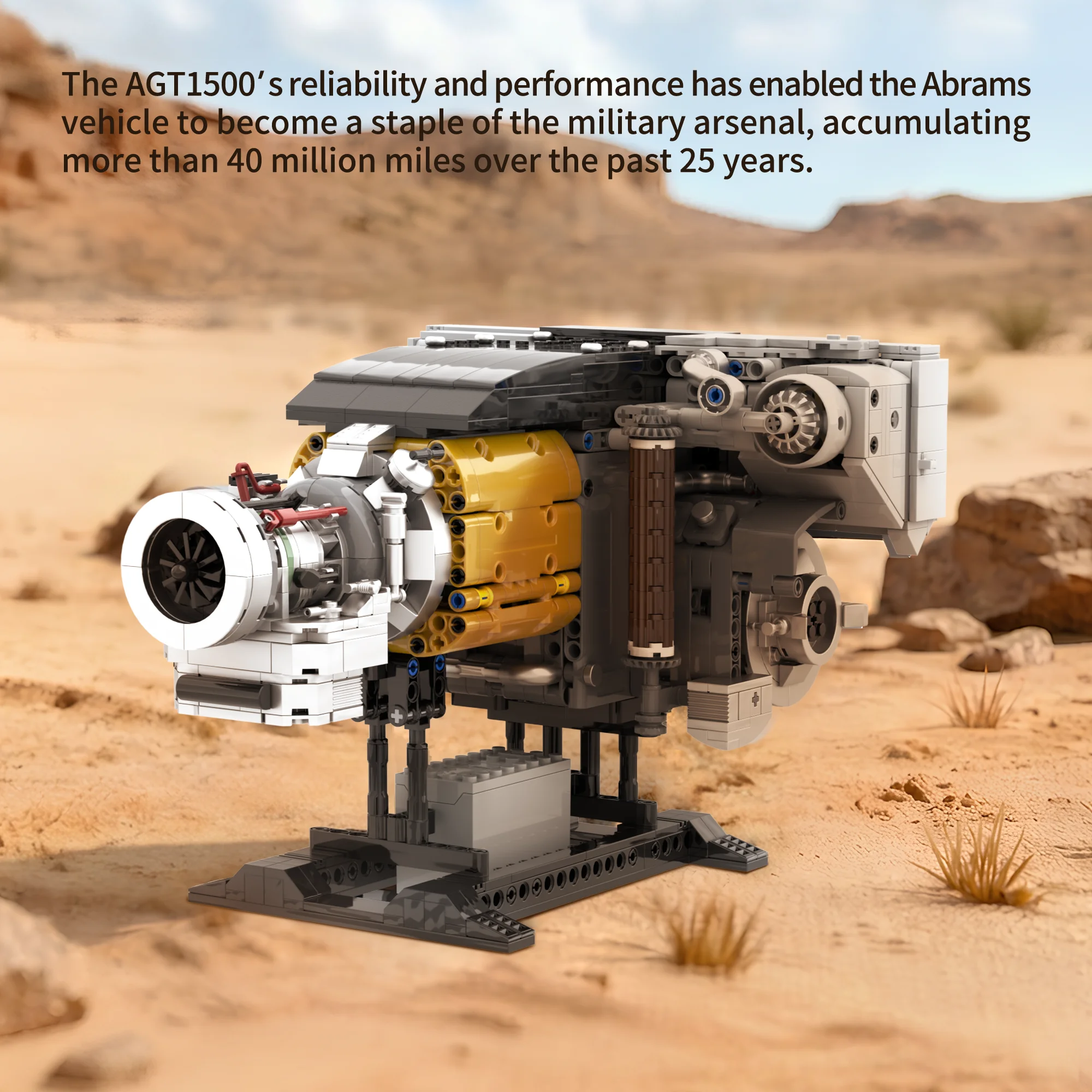 Bloques de construcción de motor de turbina tipo Abrams para niños - imagen 2