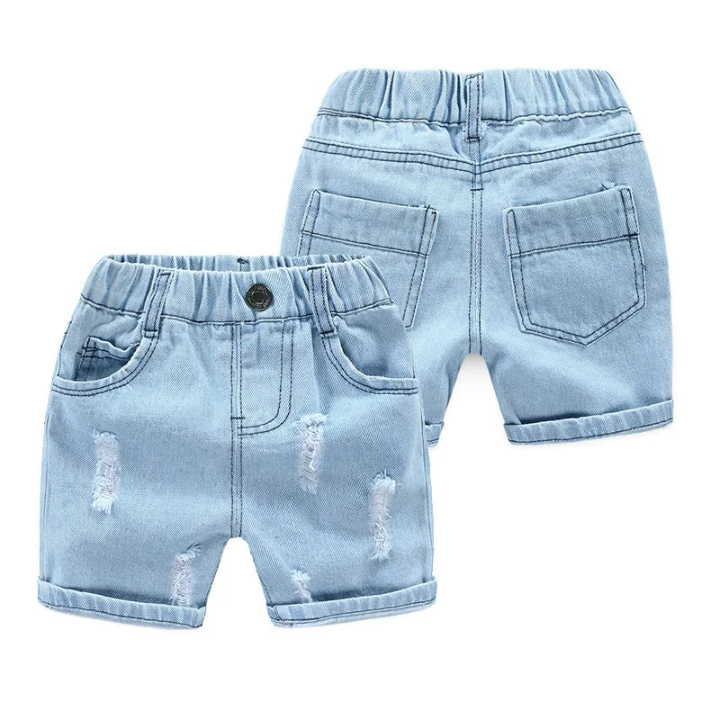 Pantalones cortos vaqueros de mezclilla para niños veraniegos