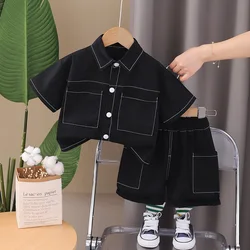Conjunto de verano bebé: camisa manga corta y pantalón corto