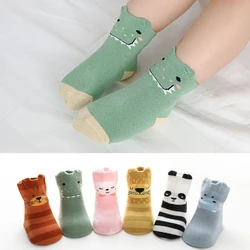 Calcetines antideslizantes de algodón con animales para niños