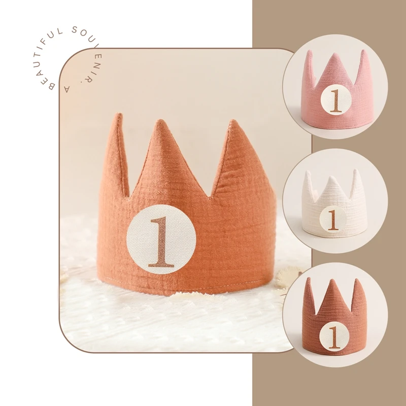 Gorro de bebé algodón con corona dibujos recién nacido - imagen 4