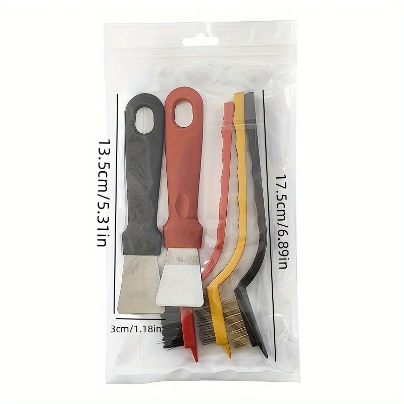 Set de 5 cepillos limpieza anti-grasa para cocina con raspador - imagen 2