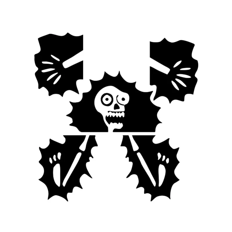 Pegatina de pared calavera sonriente para decorar habitación infantil en Halloween - imagen 2