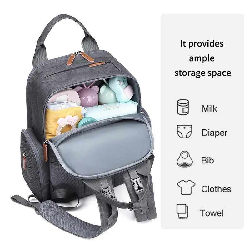 Bolso de maternidad ligero con bordado y gran capacidad - imagen 3