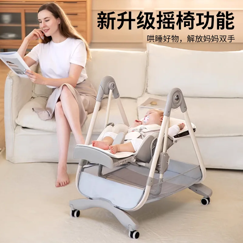 Trona portátil con ruedas para bebé reclinable y ajustable - imagen 2