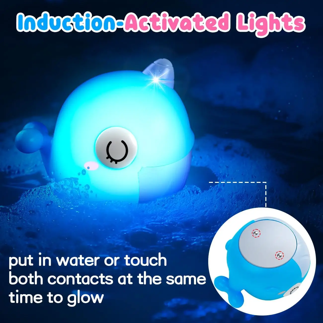 Juguete de baño luminoso con animales marinos para bebés - imagen 4