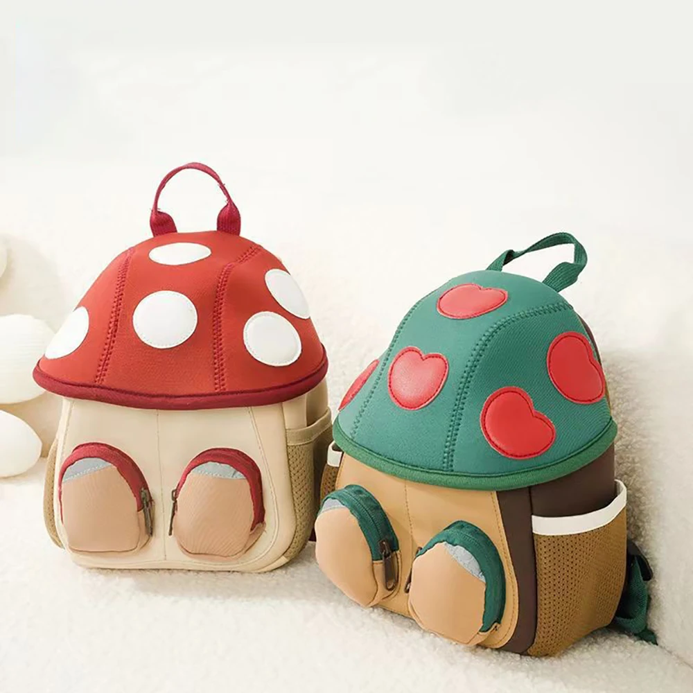 Mochilas infantiles ligeras con diseño de hongos para preescolar - imagen 4