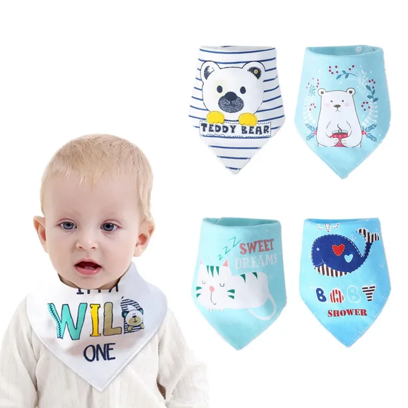 Babero bandana bebé algodón con estampado animal – Suave y absorbente - imagen 3