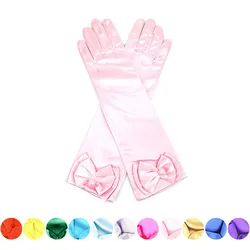 Guantes de Cenicienta con lazo de satén para disfraz de princesa