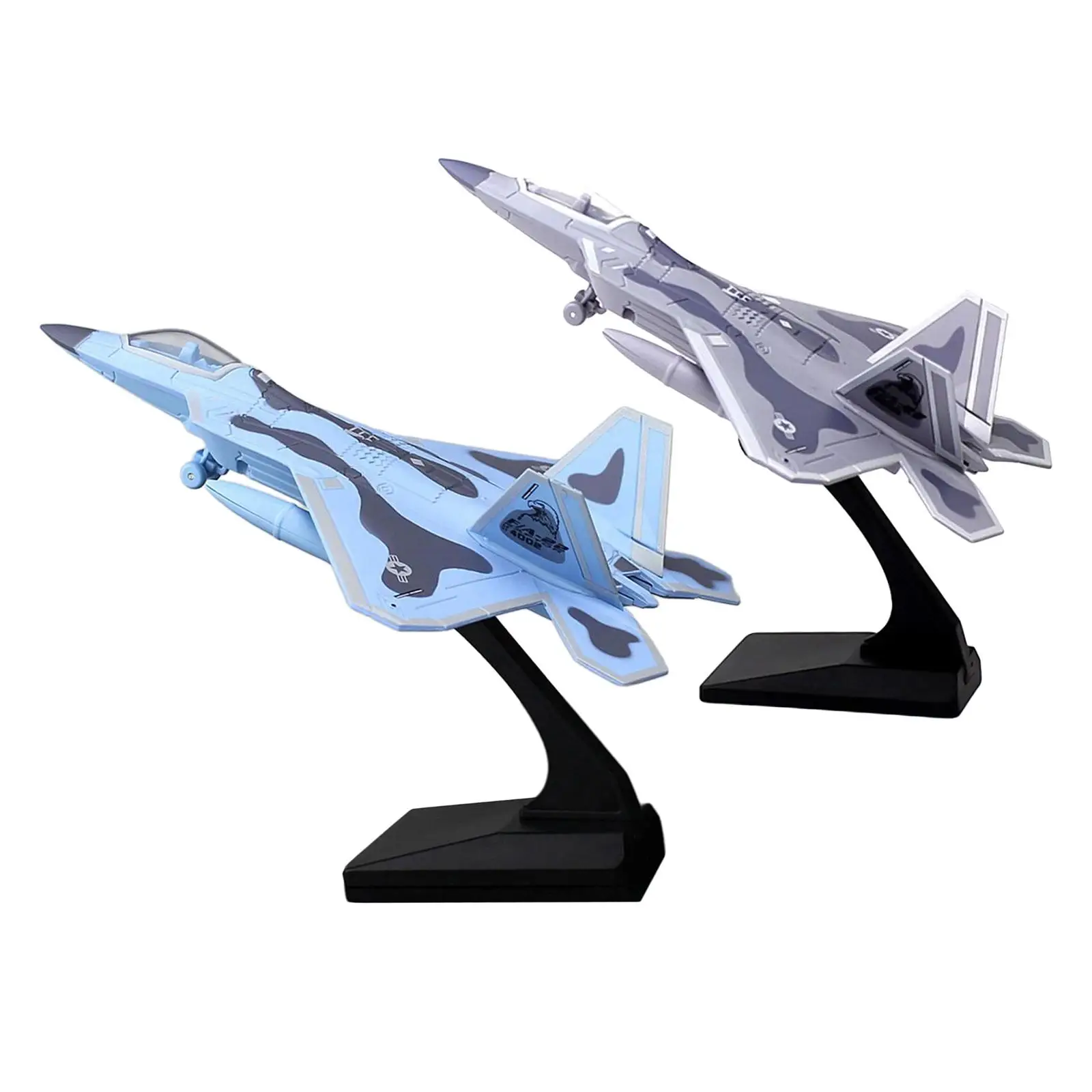 Avión F-22 Raptor con sonidos y música, soporte de plástico - imagen 2