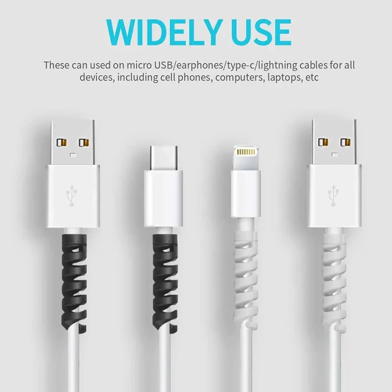 Protectores de cable de silicona – Organizador y clip para cargador - imagen 5