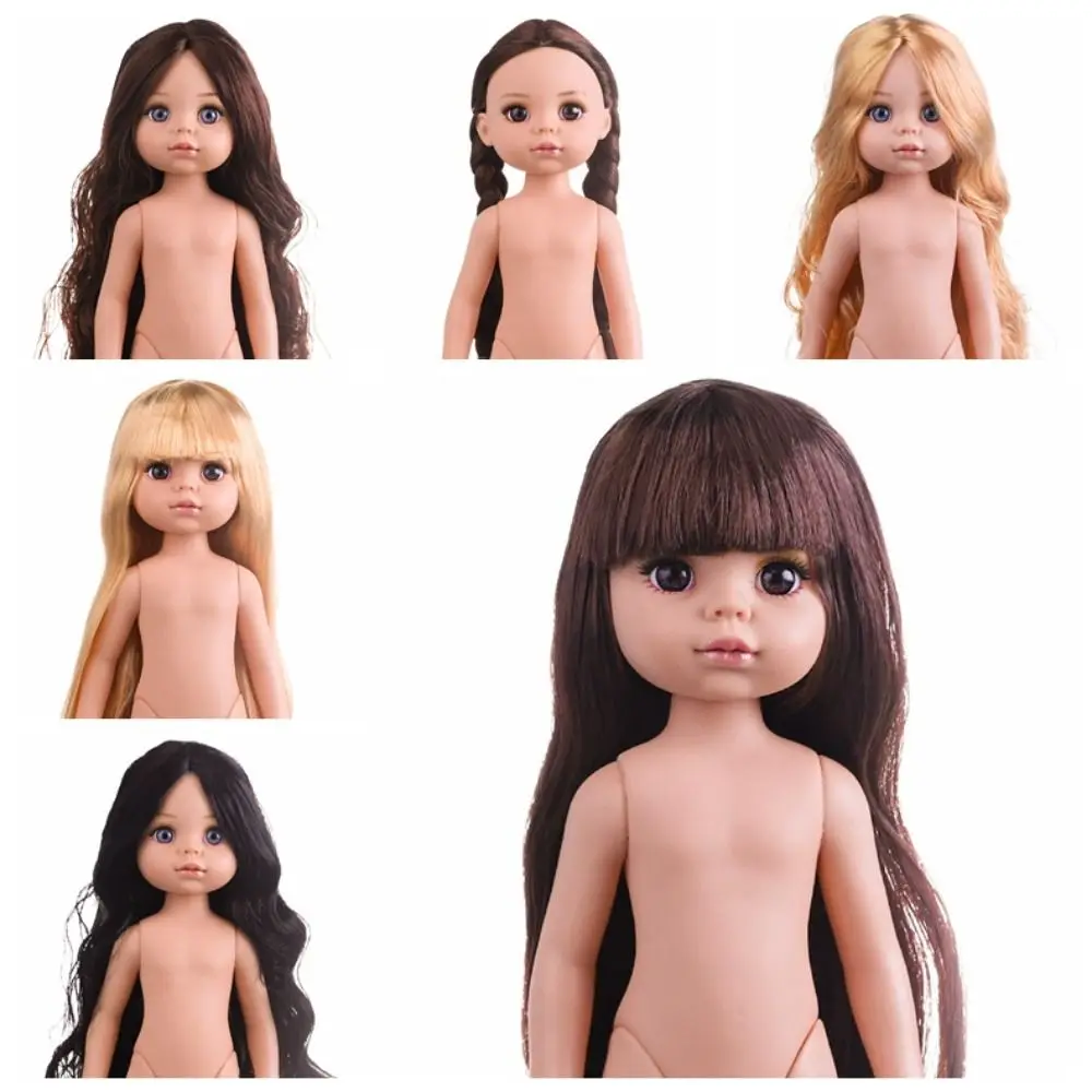 Muñeca articulada de moda con ojos marrones y cabello rubio