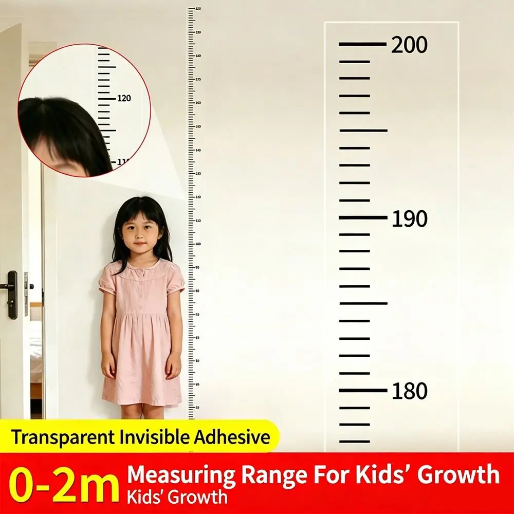 Pegatina medidora de altura impermeable transparente para niños - imagen 3