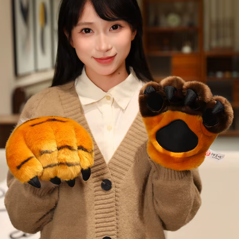 Guantes de peluche con garras – Disfraz de león para bebé - imagen 4