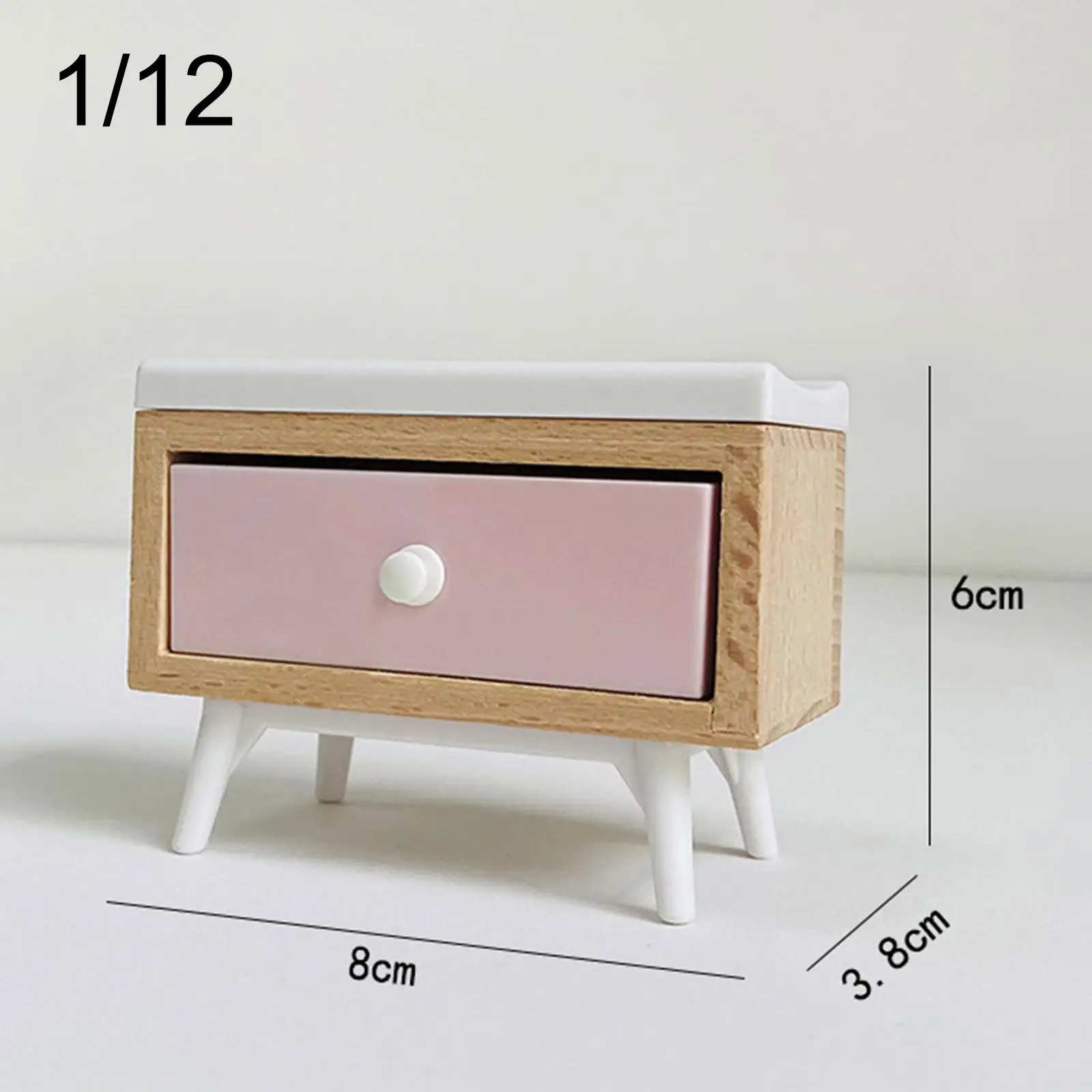 Muebles casa de muñecas: silla y cuna de mini madera