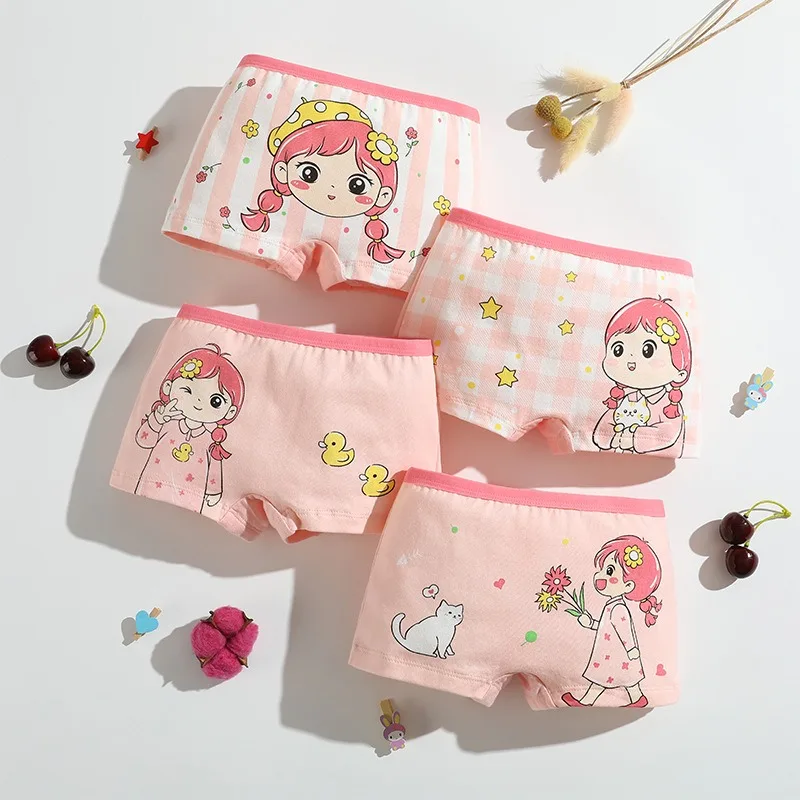 Bragas de algodón para niña con dibujo, suaves tipo bóxer - imagen 5