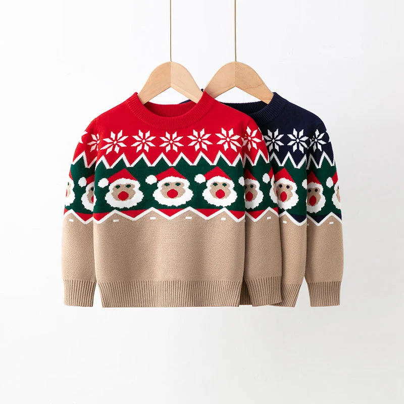 Suéter de puntoNavidad con diseño de Papá Noel