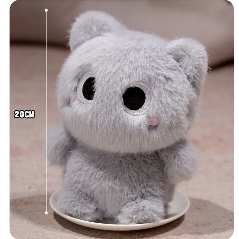 Peluche de gato siamés en posición sentada