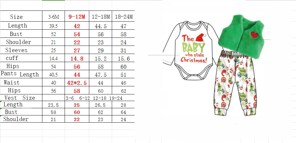 Conjunto navideño infantil con estampado y letras