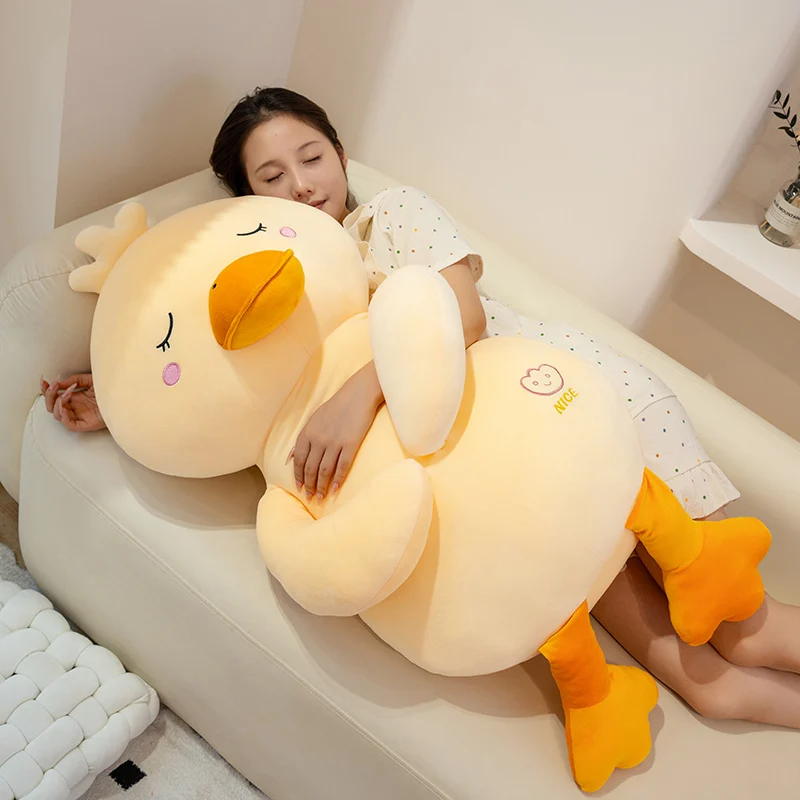 Peluche pato almohada acolchada amarilla para dormir infantil - imagen 5