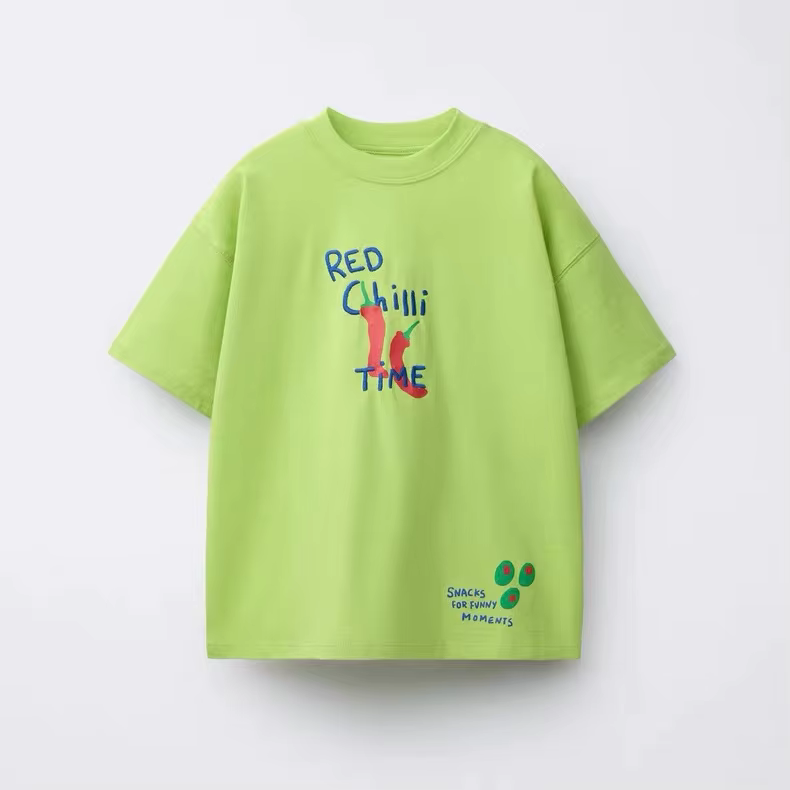 Camiseta de cuello redondo para niños y niñas, manga corta - imagen 3