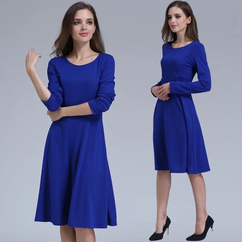 Vestido de lactancia manga larga para posparto otoño-invierno - imagen 5