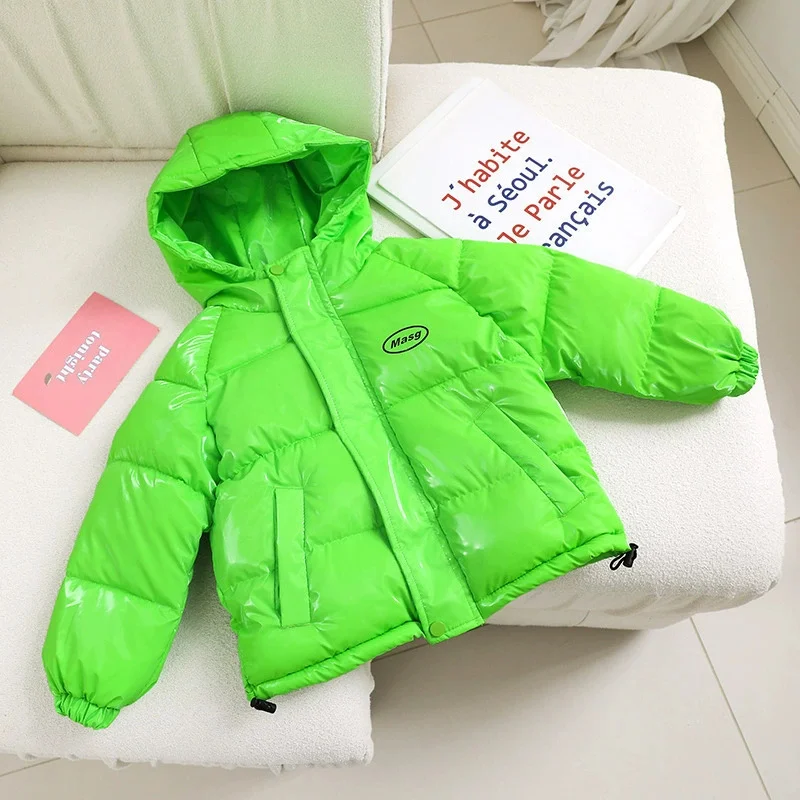 Chaqueta de plumón acolchada infantil con capucha para invierno - imagen 2