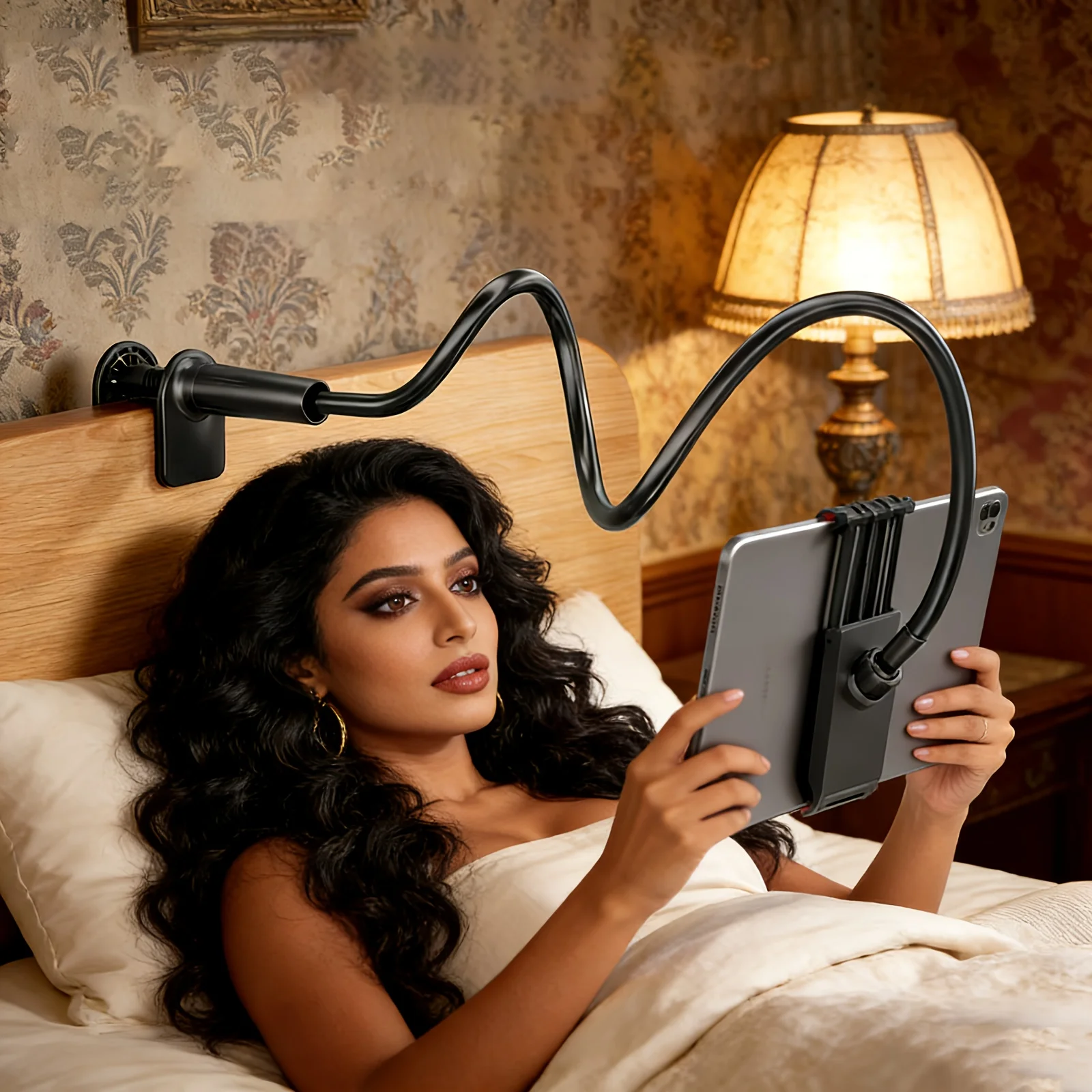 Soporte para tablet y teléfono universal giratorio 360° para cama - imagen 5