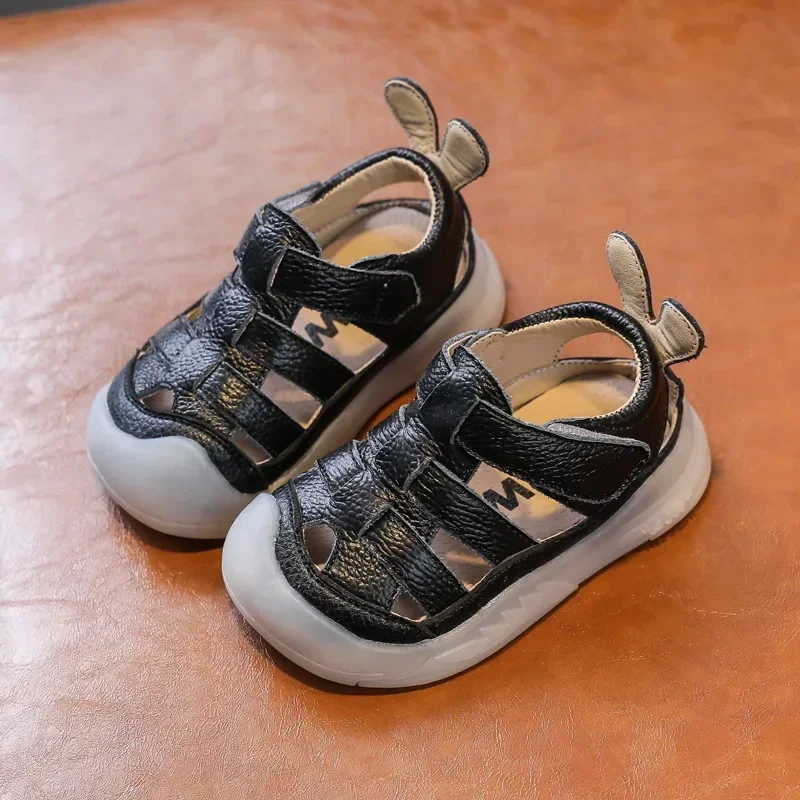Sandalias de verano en cuero para niños – Suela suave y transpirable - imagen 2